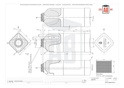 1 Litre Polyethylene Milk Containers (Square Base)