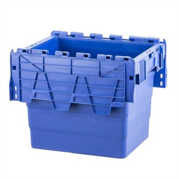 Attached Lid Tote Box – 28 Litres – 400x300x320mm – Stackable & Nestable