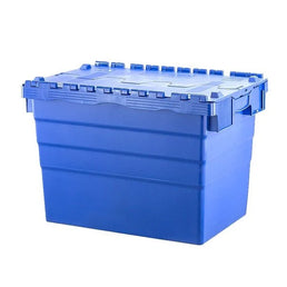 Boîte de transport à couvercle attaché – 78 Litres – 600x400x416mm – Empilable et emboîtable