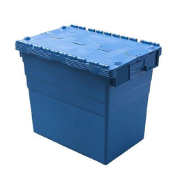 Boîte de transport à couvercle attaché – 95 litres – 600x400x516mm – Empilable et emboîtable