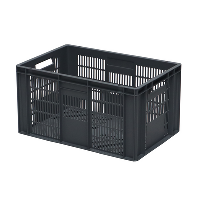 Boîte empilable en plastique Euro – 600x400x320mm – 60L – Perforée