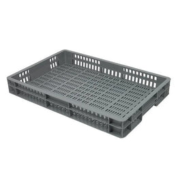 Euro Plastic Stacking Tray – 600x400x80mm – 15L Capacity – Perforated