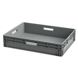 Plateau empilable en plastique Euro – 800x600x170mm – 68 Litres – 4 Poignées