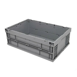 Boîte en plastique pliable – 594x396x214mm – 39L – Côtés et base fermés