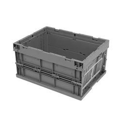 Caisse en plastique pliable avec couvercle – 396x297x214mm – 18L – Côtés et base fermés