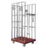 Cage à roulettes à 3 côtés – 810x680x1680mm, galvanisé à chaud avec sangle et base en plastique