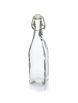 Bouteille en verre avec bouchon à bascule carrée de 550 ml