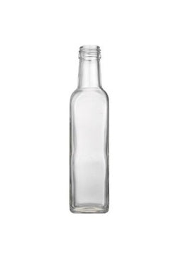 230ml (8oz) Square Long Neck Glass Sauce Bottle