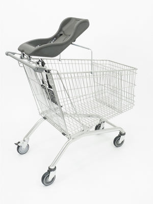 Refurbished Shopping Trolley with Baby and Toddler Seat, 212 Litre, 109.5 x 59 x 101cm