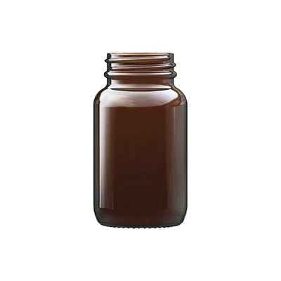 100ml Amber Powder Jar – UV-Protective Glass Jar for Cosmetics & Powders