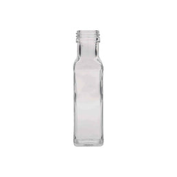 100ml Square Marasca Glass Bottle – Oil & Sauce Bottle with 31.5mm Tamper Evident Cap