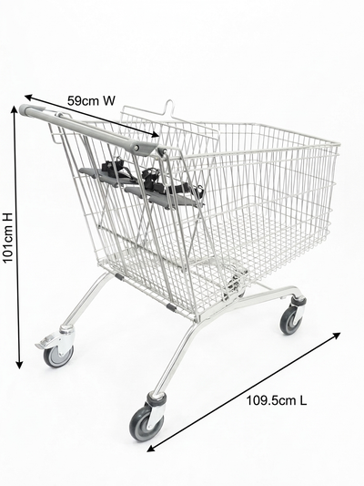 Shopping Trolley with Single Toddler Seat, 212 Litre Capacity, 1095 x 590 x 1010 mm