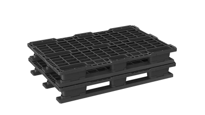 Plastic Euro Pallet 1200 x 800 x 155mm with 3 Runners & Raised Edge – 900kg Dynamic Load