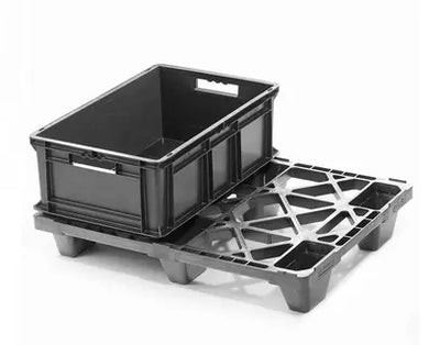Nestable Plastic Display Pallet 800 x 600 x 130mm – Open Deck | 350kg Dynamic Load