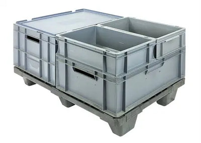 Nestable Plastic Display Pallet 800 x 600 x 130mm – Open Deck | 350kg Dynamic Load