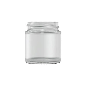 30ml clear white flint glass ointment jar with wide mouth opening