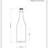 Bouteille de vin en verre bleu de 750 ml - Ardagh