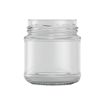 4oz Panelled Jam Jar (125ml) – Clear Glass Food Jar