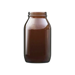 500ml Amber Powder Jar – UV-Protective Glass Jar for Cosmetics & Bulk Products