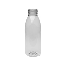 500ml Round PET Juice Bottle – Clear rPET Bottle with 38mm Neck
