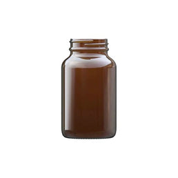 175ml Amber Powder Glass Jar (6oz) – UV Protective Cosmetic & Storage Jar