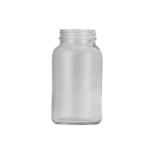 250ml clear white flint glass powder jar for cosmetics and powders supplied by AB Handling