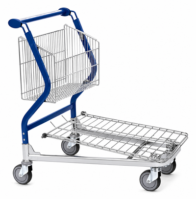Vario 90 Chariot de transport – Chariot à panier fixe avec plateforme en fil métallique
