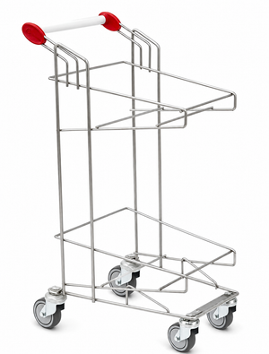 Vario XL Chariot de Courses à Double Panier – Chariot de Vente à Haute Capacité