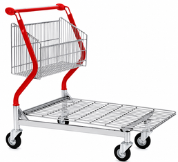 Vario 110 Chariot de transport – Chariot à panier fixe avec plateforme en fil métallique