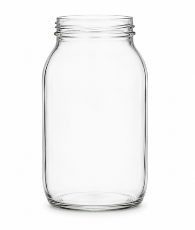Pot en verre blanc flint de 500 ml