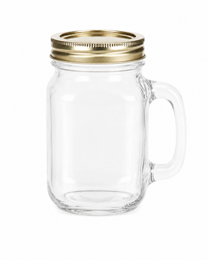 Bocal en verre Mason de 450 ml avec poignée
