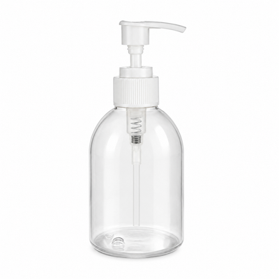250ml Dôme en plastique Toilette + Pompe économique blanche