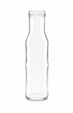 Bouteille de sauce en verre ronde de 250 ml