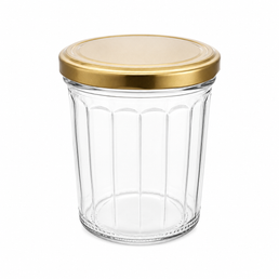 Pot en verre facetté de 324 ml