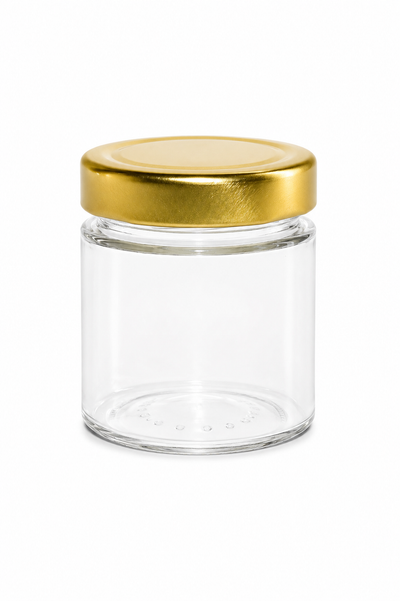 Pot en verre cylindrique profond à vis de 212 ml
