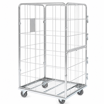 Conteneur 800x700x1500 avec portes avant – Chariot roulant sécurisé pour un accès facile