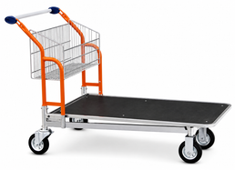 Vario 120 Chariot de transport – Chariot à panier fixe avec plateforme en contreplaqué