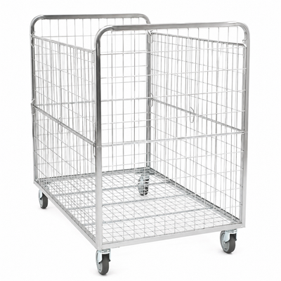 Conteneur pour Cartons 800x1200 H1200 – Grand Chariot à Roulettes pour la Manipulation de Marchandises Encaissées
