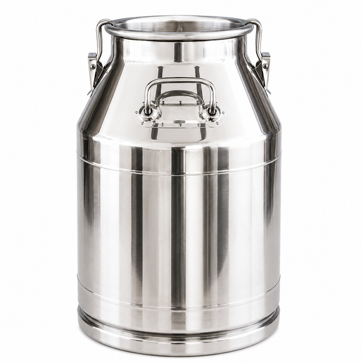 Churn à lait en acier inoxydable de 25 litres – Transport laitier durable et sécurisé