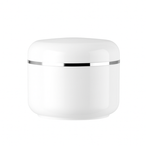 100ml Pot Arrop avec couvercle en shive et bord en argent