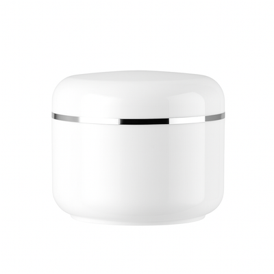 100ml Pot Arrop avec couvercle en shive et bord en argent