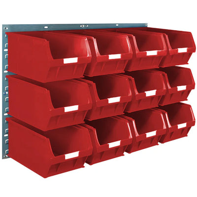 Wall Mounted Louvred Panel & Bin Kits | Complete Wall Storage with Small Parts Bins
