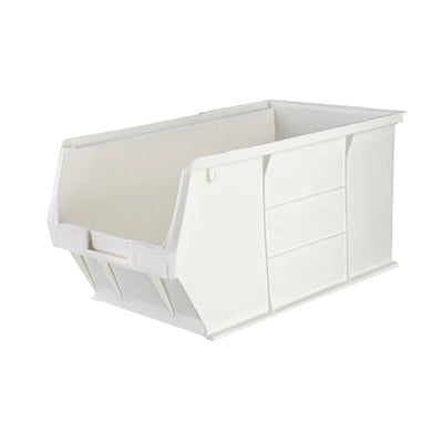 Antibacterial Small Parts Bins | White Hygiene-Safe Storage Containers