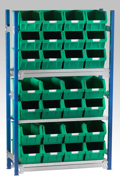 Single Starter Bay Shelving with Bin Kits | Freestanding Small Parts Storage