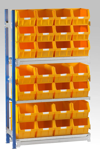 Single Extension Bay Shelving with Bin Kits | Add-On Small Parts Storage Unit