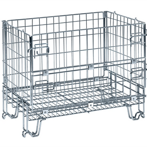 Electrogalvanized Wire Basket – Foldable & Stackable – 860 × 580 × 680 mm – 300 kg Load