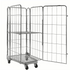 Stackable Roll Container with Door and Shelf – 3 Sided Mesh Roll Cage | 400kg Capacity