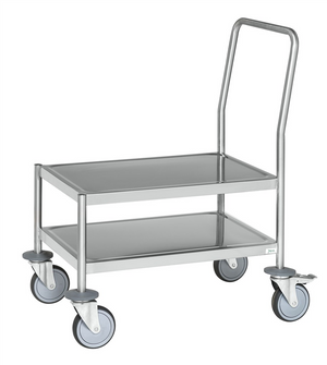 Stainless Steel Platform Trolley, AISI 304, 1050 x 550 x 905 mm - Kongamek