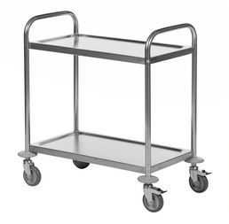 2-Floor Stainless Steel Trolley – C2 – 100 kg Capacity (710 × 400 × 805 mm)