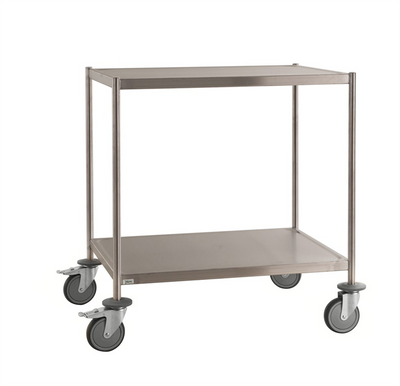 Fully Welded Stainless Steel Trolley – 2 Levels – C3 – 650 × 440 × 900 mm
